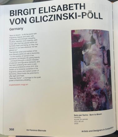 meine Seite im Katalog der XV Florence Biennale